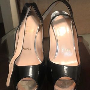 Christian Louboutin heels with a silver heel